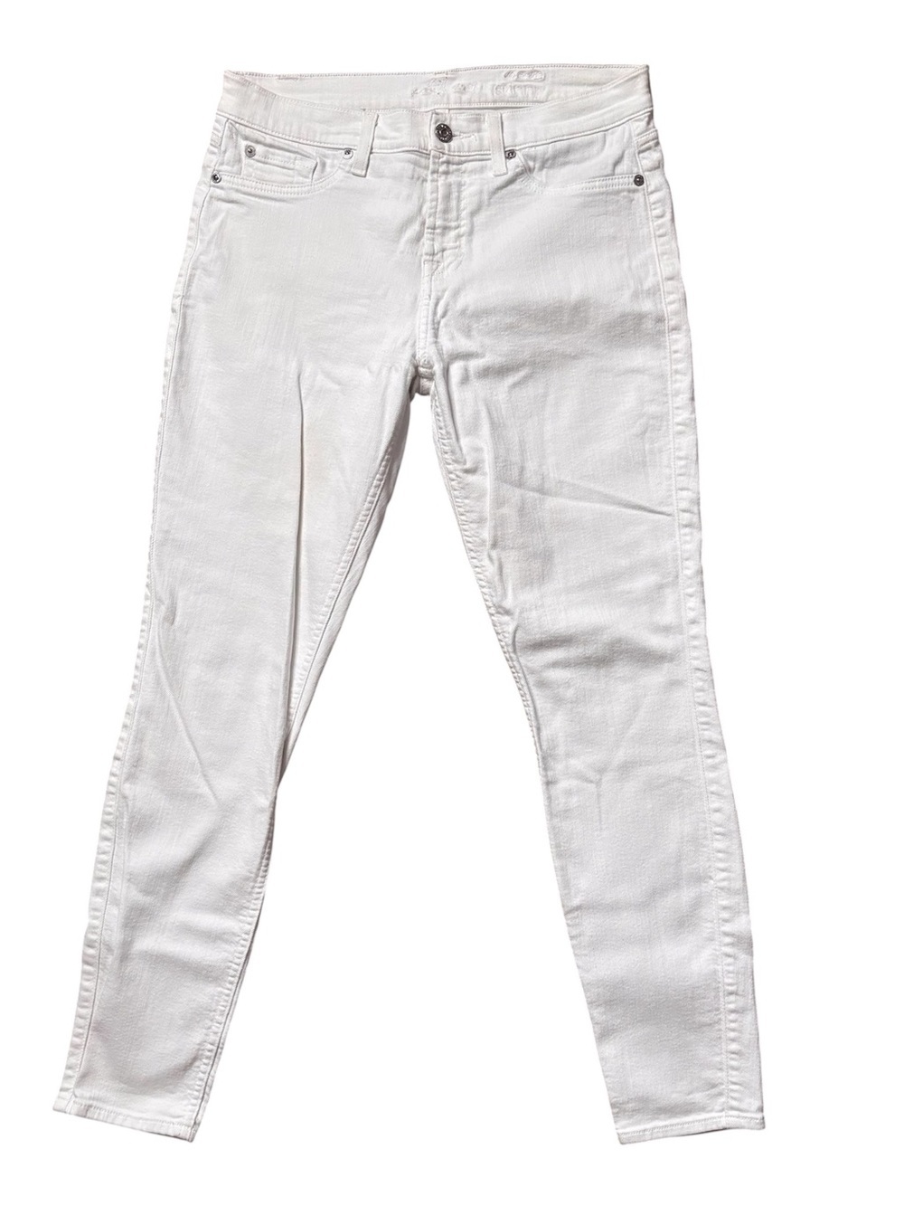 7 For All Mankind White Skinny Jeans Size 29